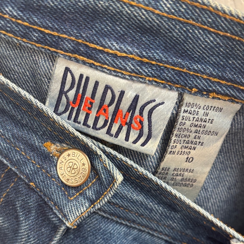 Vintage Classic Bill Blass Blue Denim Skirt - Casual Women's Denim Mini -10 - Picture 7 of 14